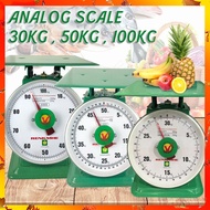 JIUKE RENKMHE 30kg , 50 , 100kg Analog Comercial And Kitchen Mechanical Weighing Scale with Flat Tray