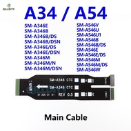 For Samsung Galaxy A34 A346 A346B A346E A54 A546 A546B A546U Motherboard Mainboard Connector USB Mai