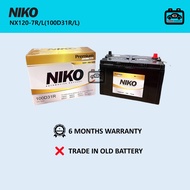 NIKO NX120-7 | NX120-7L | 100D31 | N70Z | N70ZL battery bateri Hilux Hiace Triton Storm Dmax Sorento