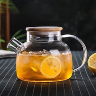 SKYDREAM 1L / 1.6L Borosilicate Glass Teapot / 1000ml and 1600ml Juice Pot with bamboo cover / 380ml