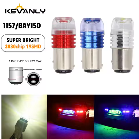 2pcs Strobe 1157 Led BAY15D P21/5W 5630LED Flash light brake blink light Lamp Bulb red white Blue Au