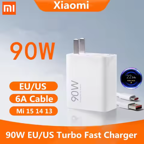 Xiaomi 90W Charge EU US Turbo Fast Charger 6A 1M 1.5M Type C Cable For Mi 15 14 Pro Ultra Poco F7 X7