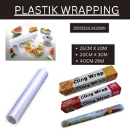 1 pcs, Plastic Wrapping Size 25cm x 30m / 30cm x 30m / 40cm x 25m, Plastic Wrap, Vegetable Wrapping 