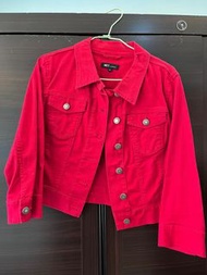 Net 女版尺寸8號 紅色牛仔短版外套
