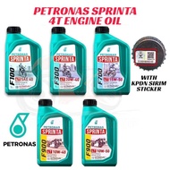 🆕100% Original PETRONAS SPRINTA 4T F100 SAE40 F300 20W40 F700 15W50 F900 10W40 10W50 Engine Oil Miya