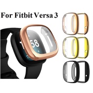 For Fitbit Versa 3 / Fitbit Sense Case Screen Protector Case for Versa 3 soft TPU Plated Bumper Full