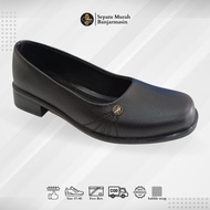 JOLIE ASHLEY RITTA 02 PANTOFEL PENTOFEL/ 3CM TOFU HEELWanita Black Formal Wedges Work Shoes/