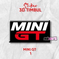 3D Embossed Emblem Sticker with Mini GT Logo Mini GT Sticker/ JDM Sticker