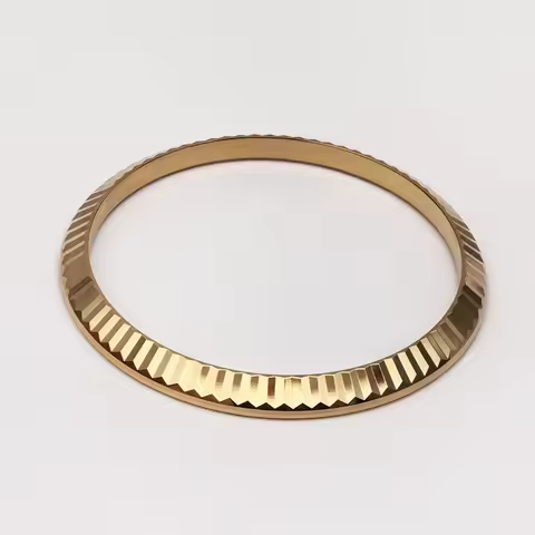 Datejust 36mm Fluted Bezel, Yellow Gold Plated Replacement for Rolex 16233 116233, Aftermarket Watch