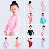 Girls Long Sleeve Leotard Kids Bodysuit for Dance Gymnastics Costume