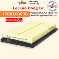 Engine Air Filter for Corolla Cross G, Siean 2020~Venza 2020, Highlander 2019~2022 OEM CODE 17801F00