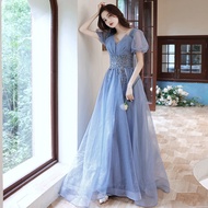 EAGLELY Formal Dress For Women Elegant Classy Blue Wedding Gown For Bride Gown For Women Formal Evening Gown Elegant Gown For Ninang Wedding Sponsor Gowns For Formal Events