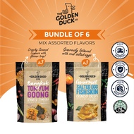 [Bundle of 6] 3 x Tom Yum Goong Seaweed Tempura &amp; 3 x Salted Egg Fish Skin Potato Chips Snacks