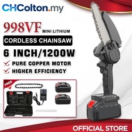 New Cordless Chainsaw 6 inch Battery Electric Pruning Saw Chainsaw Rechargeable Lithium Battery Mini