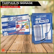 ◲ ❐ ◭ 2pcs GCASH Business Tarpaulin | GCASH In/Out Tarpaulin Signage |  Load na Dito | Signage 1.5f