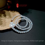 [Super beautiful item] Moonstone mixed charm bracelet chain size 5.5 - 06mm for women with Metal ele