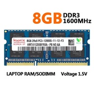 Hynix 8GB RAM DDR3 1600MHz หน่วยความจำแล็ปท็อป 2Rx8 PC3-12800S 204Pin SODIMM DDR3 RAM โน๊ตบุ๊คโมดูลหน่วยความจำ