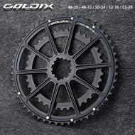 GOLDIX Road Bike Crankset Chainring Set - 53-39T 52-36T 50-34T 48-32T 46-30T - Compatible