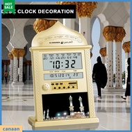 canaan|  World Time Wall Clock Desk Clock Decoration Digital Azan Prayer Clock with Lcd Display World Time Temperature Alarm Home Office Decor