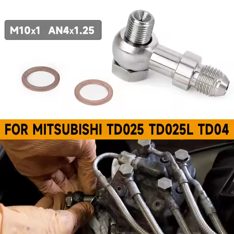 Racing Banjo Bolt Kit M10x1.0 To 4AN turbo kit Oil Feed 1.5mm Restrictor For Mitsubishi TD025 TD025L