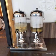 Hotel Juice Cooking VesselpcBeverage Barrel Stainless Steel Double-Headed Commercial Coffee Milk Tea Insulation Cold Drink Machine Restaurant Blender