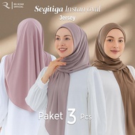 RN HIJAB - 3 pcs Economy Package INSTANT TRIANGLE HIJAB premium JERSEY ACRYLIC label jersey
