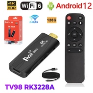 TOP-MALL TV98 RK3228A TV Stick 4K Smart TV Android12.1 Box 2.4G 5G WiFi Dual Frequency TV Box Portable Media Player for Youtube NETFLIX