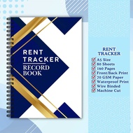 A5 Rent Tracker Record Booklet Notebook