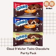 Cloud 9 Chocolate Coated Wafer Twins Chocolate/Vanilla Cream -14g x 10 packs
