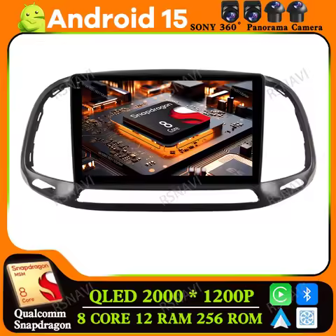 Car Radio Android 15 For Fiat Doblo 2015 - 2020 Clio 4 Golf Mk5 Passat B6 BT Air Conditioner Systems