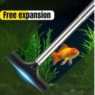 Extendable Algae Scraper Brush - 2-In-1 Metal & ABS Telescopic Cleaner For Fish Tanks, Windows, Outd