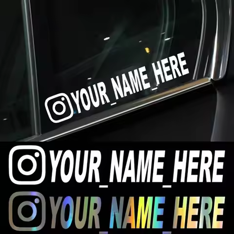 User Name Custom Personalized Instagram Vinyl Decals for Instagram FACEBOOK Customization Needs Rema