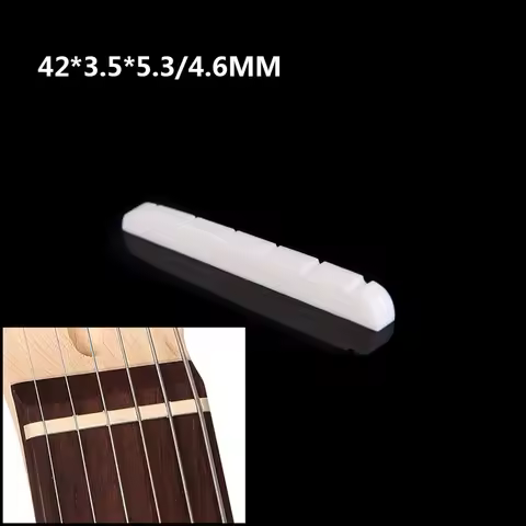 42mm/1.65in Bone Nut For 6 Strings Electric Guitar Strat Stratocaster Tele ST TL 423.55.3mm /4.6MM(0