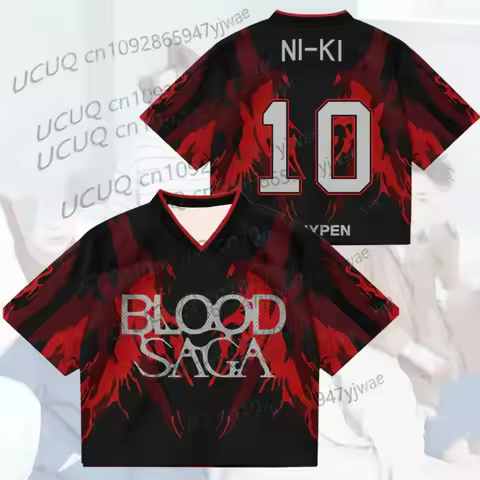 2026 Kpop Fans Support Blood Saga Enhypen World Tour Jersey Streetwear Women's Men's Plus Size Short