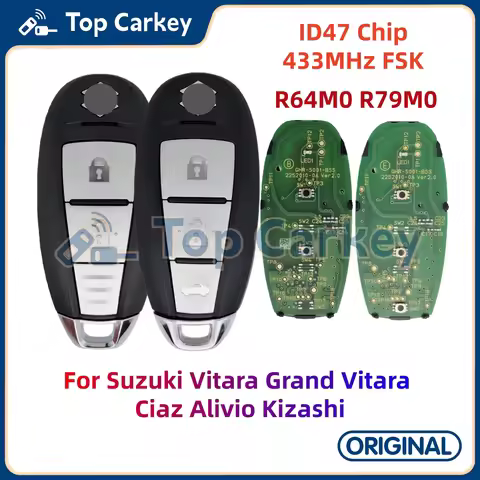 TopCarkey R64M0 R79M0 Original Smart Remote Key ID47 Chip 433MHz for Suzuki Vitara Grand Vitara Ciaz
