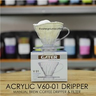 Dripper V60 Acrylic Pour Over Transparent Dripper