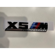 BMW X5 M Competition Emblem Logo Wording Metal Gloss Black | BMW X5M Competition Emblem Logo