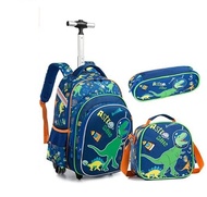 Jasminestar 3 Pcs Set Rolling Backpack Kids School Trolley Bag With Wheels School Wheeled Backpack For Girls Boys Trolley Bag
