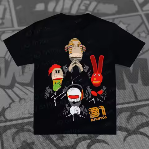 Boys Girls Family Kids T-shirt Summer Cartoon News Program "31 Minutos" Men's Women's Short Sleeve T
