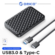 ORICO 2.5" HDD Enclosure Type C/USB 3.0 SSD Enclosure HDD Case SATA 3.0 to USB 3.0 5 Gbps 4TB HDD SSD Enclosure Support UASP (2020U3)
