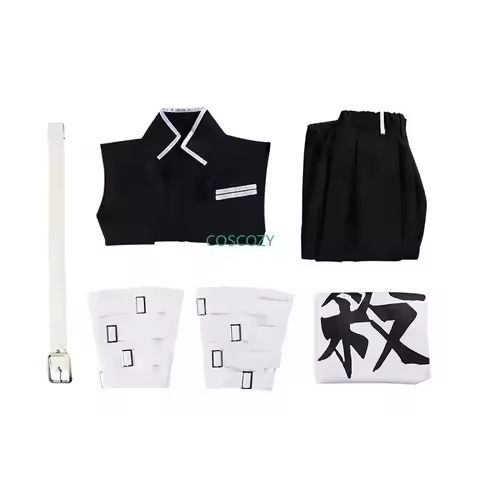 New Anime Shinazugawa Sanemi Wind Hashira Cosplay Costume Outfit Wig Stickers Full Set Convention Co