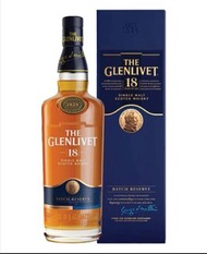 Glenlivet 18 Years Single Malt Whisky 700ml 格蘭利威18年單一純麥威士忌(禮盒)！粉嶺華明商場G21A地舖！亦可順豐到付