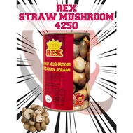 REX STRAW MUSHROOM 425G | CENDAWAN JERAMI 425G | HALAL