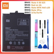 Xiaomi 4A หมายเหตุ 3 3 Pro 3 3 S 3X 4X แบตเตอรี่ REDMI 4A 3 S 4X MTK Helio x20 หมายเหตุ 4 global Sna