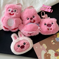 GANTUNGAN (KCA011) Loopy fluffy key chain Soft and smooth loopy Chibi character keychain/ Bag Charm 