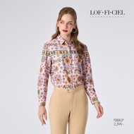 LOF-FI-CIEL Womans shirt Pink grand palace garden เสื้อเชิ๊ตผู้หญิง แขนยาว สีชมพู FBBKLP
