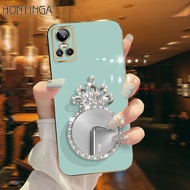 Hontinga Ốp Lưng Cho Realme GT Neo3 GT Master GT2 Pro U1 Ốp Lưng Điện Thoại Vuông TPU Mềm Mạ Crôm Sa