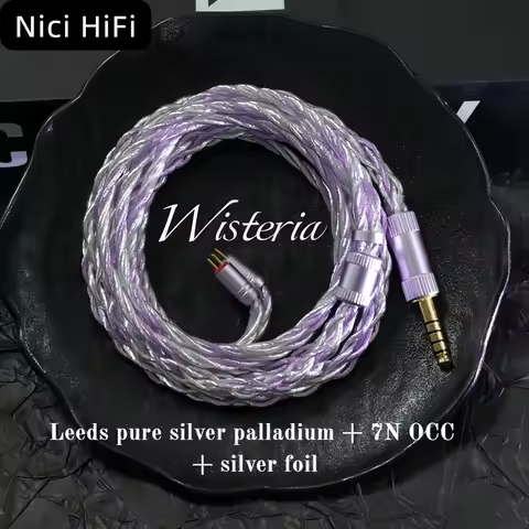 Nici HiFi-30 6 Core cable In-Ear Headphone Extension Cable 3.5/4.4mm to 2Pin/HD650/HD800 for Delci E
