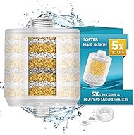 RAINVISTA Shower Filter Shower Head Filter Replacement Cartridge High Output Shower Water Filter Water Softener to Remove Chlorine Fluoride Heavy Metal &amp; Harmful Substances Water Purification