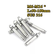 316 stainless steel expansion screw bolt, extended stretch explosion expansion pipe nail outer tube 